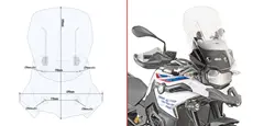 GIVI AF5127 Airstream vizir BMW F750GS 2018-20