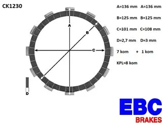 EBC CK1230 lamele